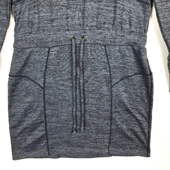 Athleta Dress Give It Your All Knee Long Sleeve Drawstring Hiking TrailGray Sz M - Picture 5 of 16